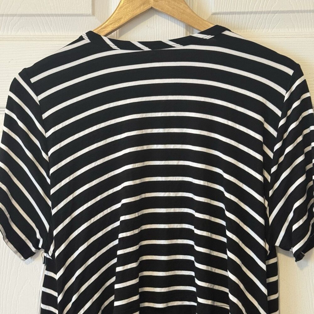 NWT Market & Spruce Stitch Fix Black & White Striped Knit Midi Dress 1X - Picture 4 of 8
